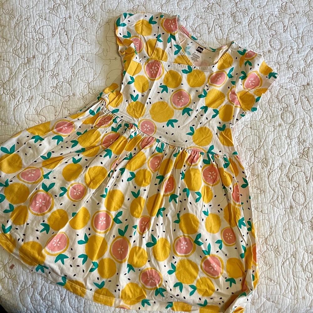 NWOT Tea Collection Citrus Delight Kids Dress